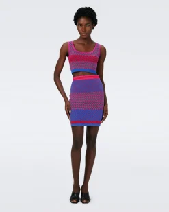 Viv Knit Jacquard Skirt-dvf Outlet